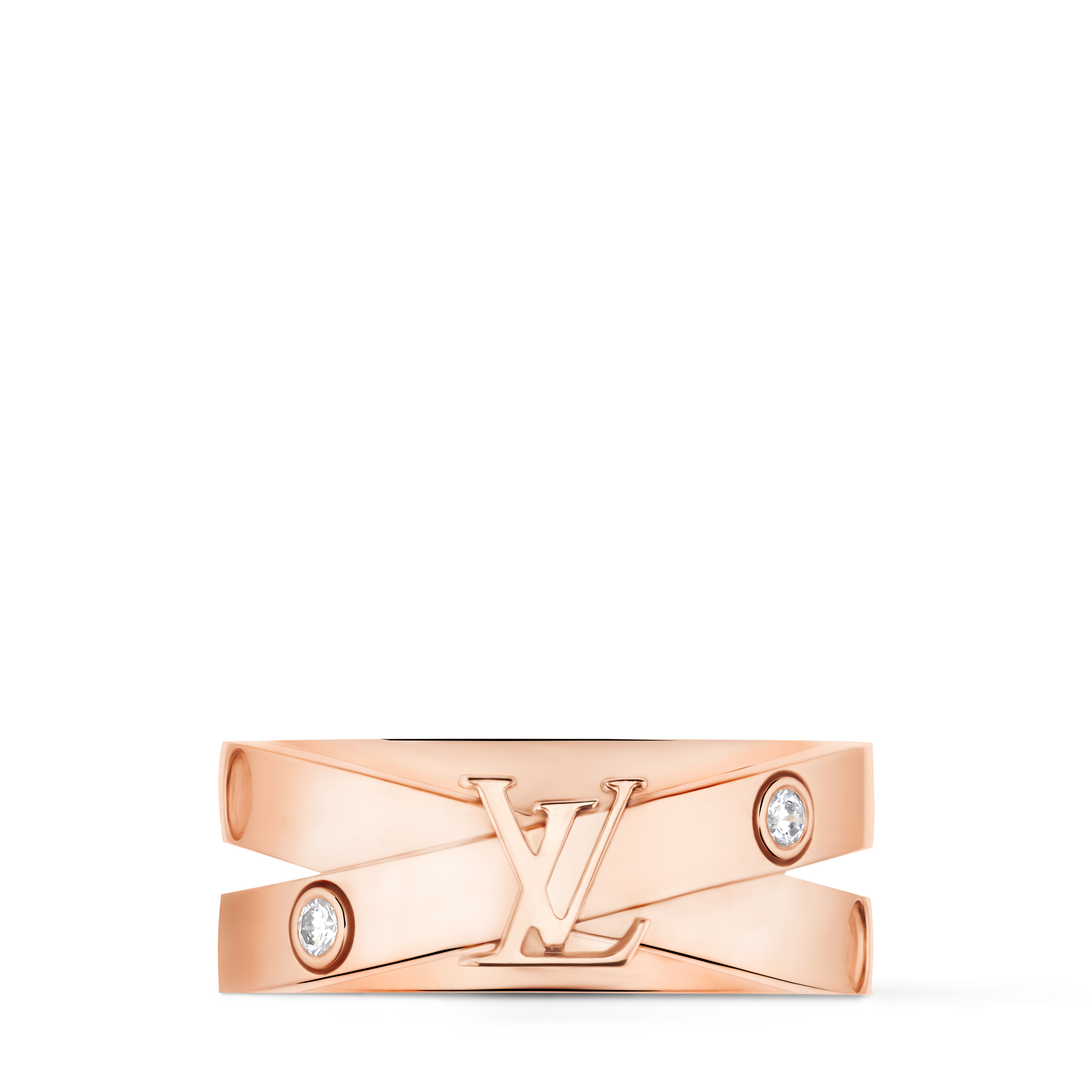 Anillo doble Empreinte de oro rosa y diamantes  Joyería Categorías Joyería | LOUIS VUITTON (Zoom de producto)