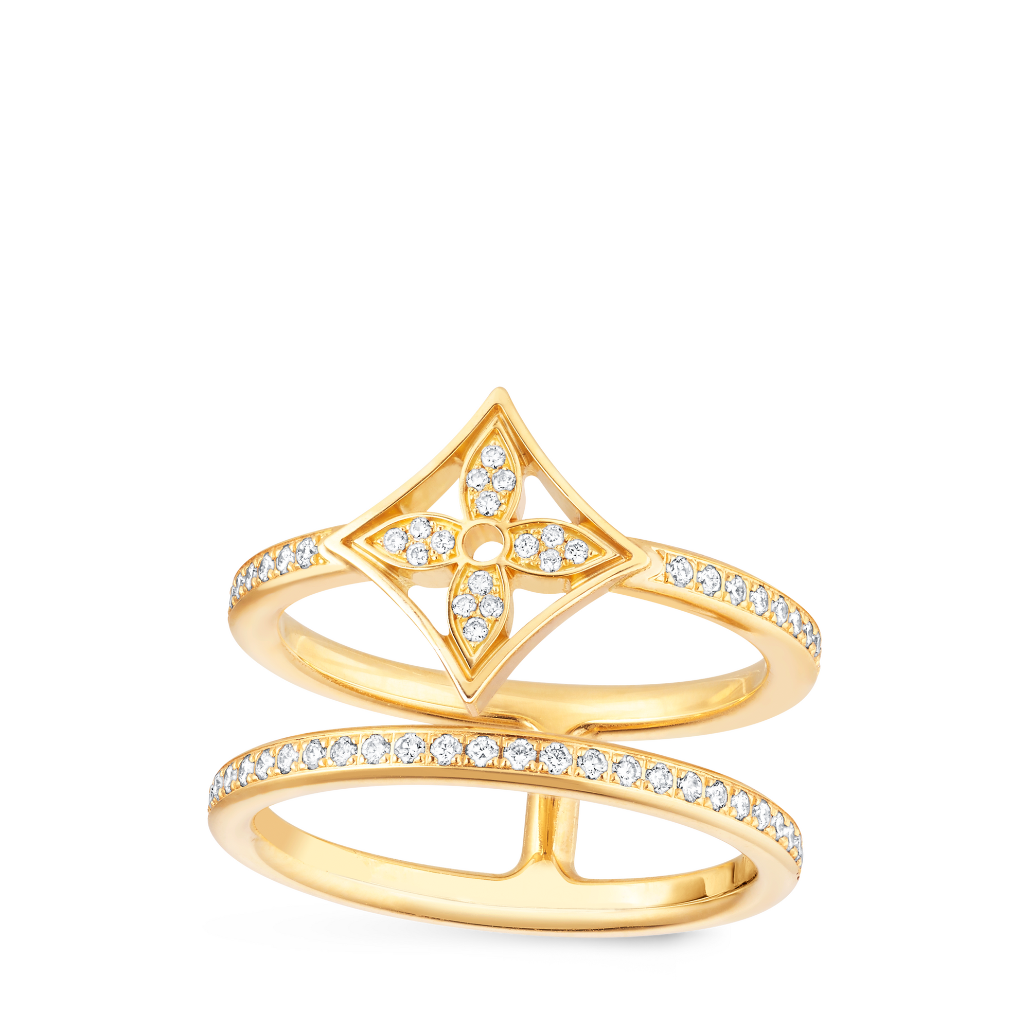 Anillo doble Idylle Blossom de oro amarillo y diamantes  Joyería Categorías Joyería | LOUIS VUITTON (Zoom de producto)