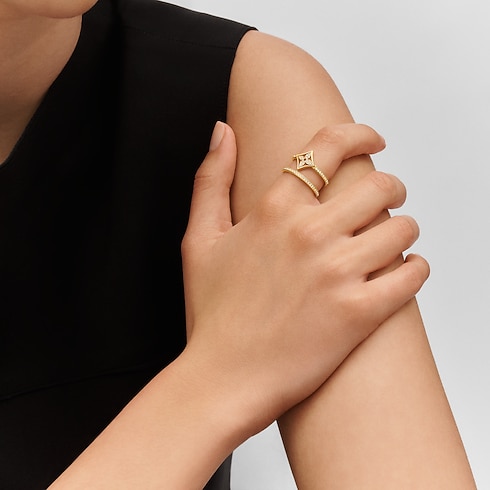 Anillo doble Idylle Blossom de oro amarillo y diamantes Joyería Categorías Joyería | LOUIS VUITTON (Zoom de producto)