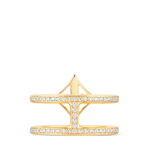 Anillo doble Idylle Blossom de oro amarillo y diamantes Joyería Categorías Joyería | LOUIS VUITTON (Zoom de producto)