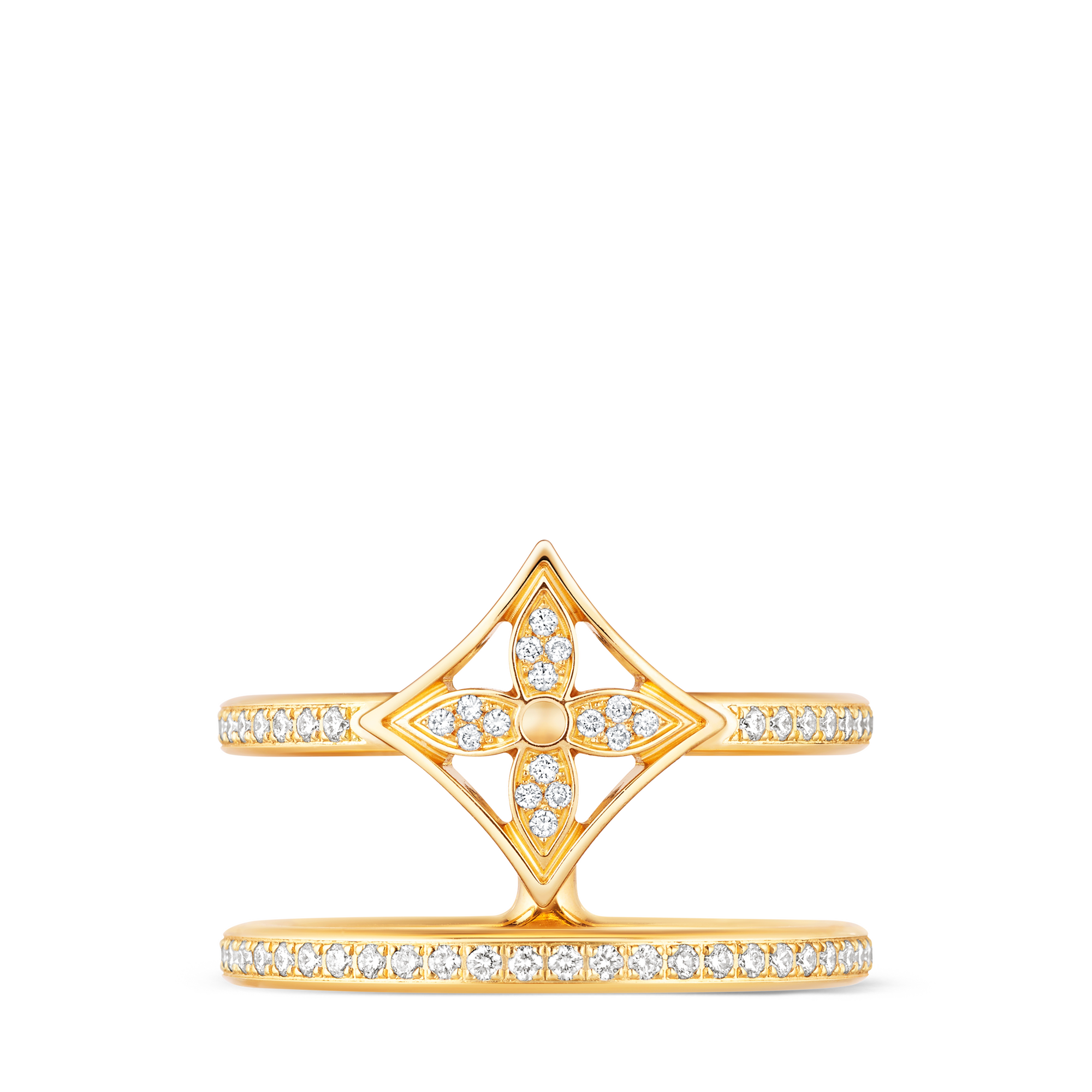 Anillo doble Idylle Blossom de oro amarillo y diamantes  Joyería Categorías Joyería | LOUIS VUITTON (Zoom de producto)