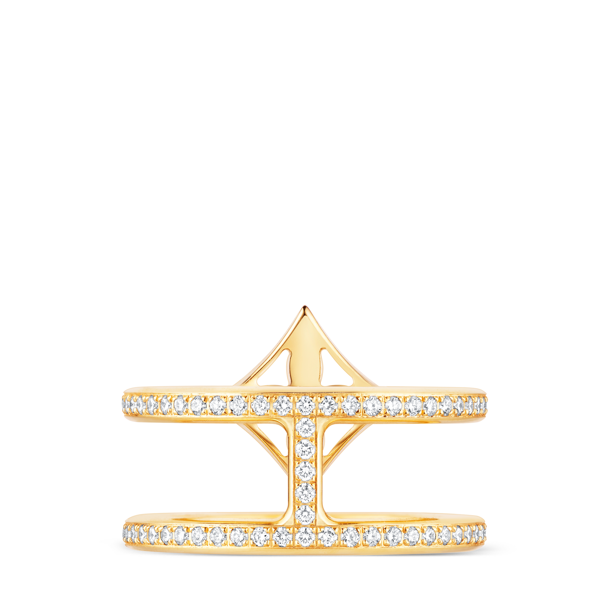 Anillo doble Idylle Blossom de oro amarillo y diamantes  Joyería Categorías Joyería | LOUIS VUITTON (Zoom de producto)