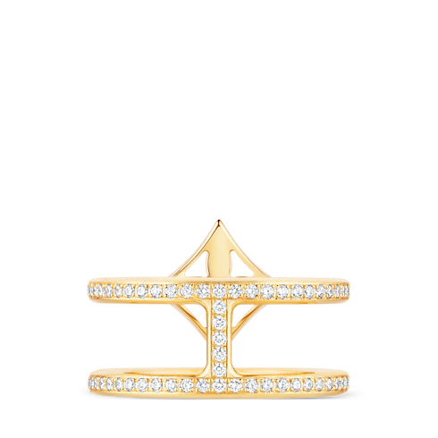 Anillo doble Idylle Blossom de oro amarillo y diamantes Joyería Categorías Joyería | LOUIS VUITTON (Zoom de producto)