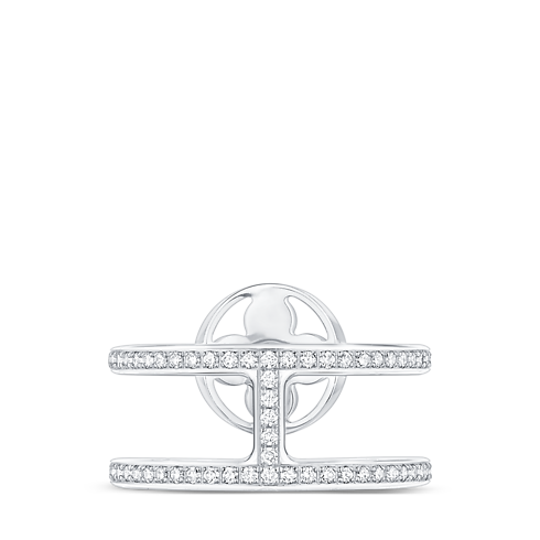 Anillo doble Idylle Blossom de oro blanco y diamantes Joyería Categorías Joyería | LOUIS VUITTON (Zoom de producto)