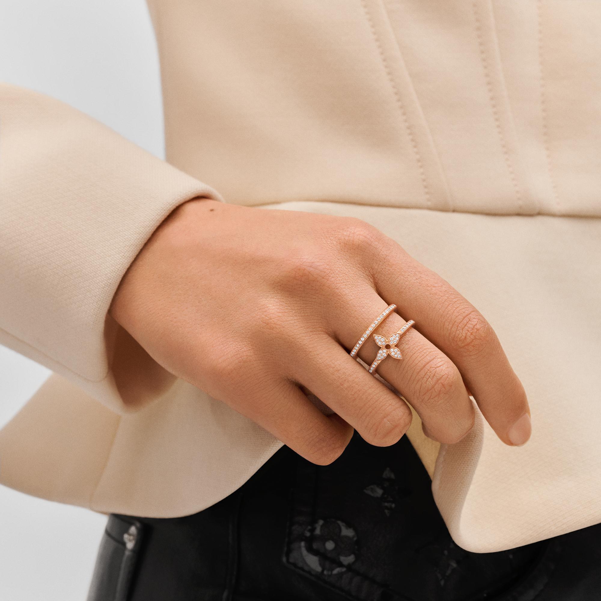 Anillo doble Idylle Blossom de oro rosa y diamantes  Joyería Categorías Joyería | LOUIS VUITTON (Zoom de producto)