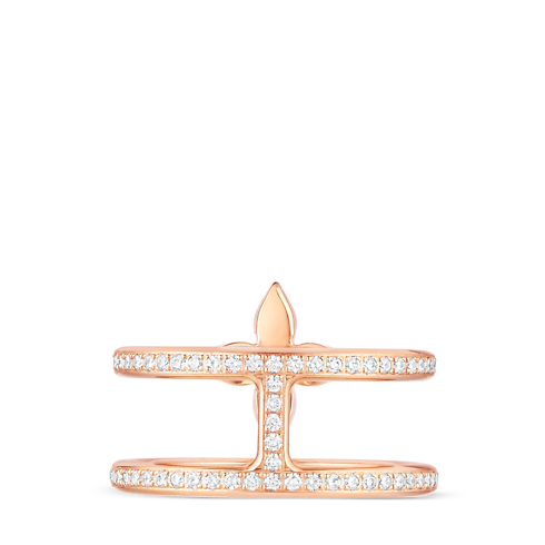 Anillo doble Idylle Blossom de oro rosa y diamantes Joyería Categorías Joyería | LOUIS VUITTON (Zoom de producto)