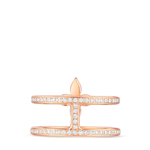 Anillo doble Idylle Blossom de oro rosa y diamantes Joyería Categorías Joyería | LOUIS VUITTON (Zoom de producto)