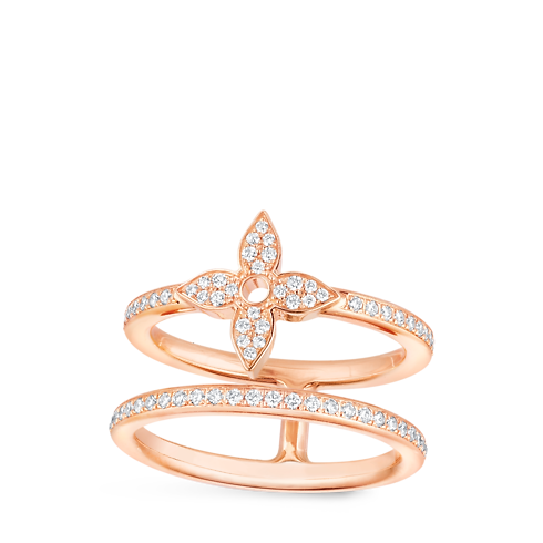 Anillo doble Idylle Blossom de oro rosa y diamantes Joyería Categorías Joyería | LOUIS VUITTON (Zoom de producto)