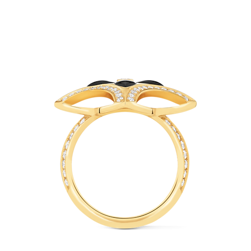 Anillo Ever Blossom de oro amarillo, ónix y diamantes Joyería Categorías Joyería | LOUIS VUITTON (Zoom de producto)