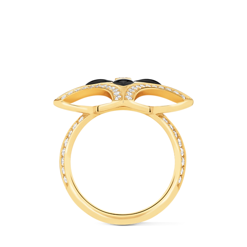 Anillo Ever Blossom de oro amarillo, ónix y diamantes Joyería Categorías Joyería | LOUIS VUITTON (Zoom de producto)