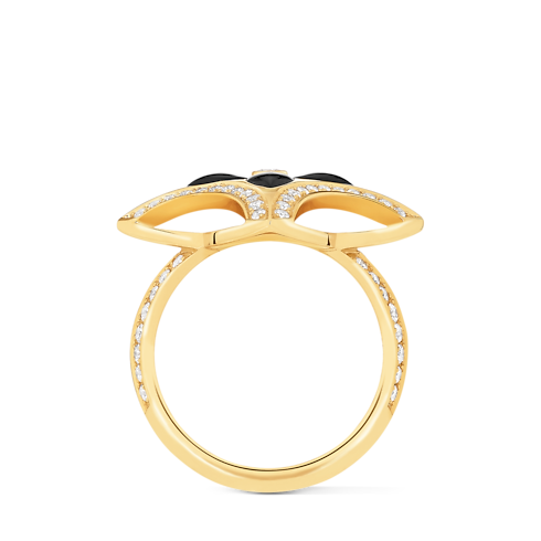 Anillo Ever Blossom de oro amarillo, ónix y diamantes Joyería Categorías Joyería | LOUIS VUITTON (Zoom de producto)