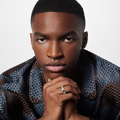 Anillo fino LV Mosaic S00 Hombre Joyería Anillos | LOUIS VUITTON (Zoom de producto)