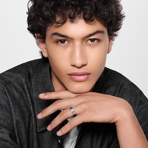 Anillo fino LV Mosaic S00 Hombre Joyería Anillos | LOUIS VUITTON (Zoom de producto)