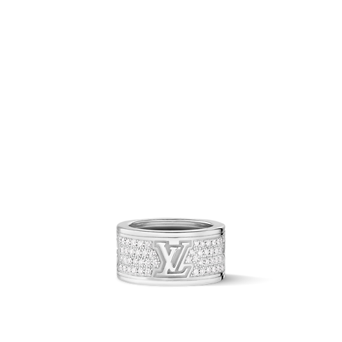 Anillo grande Les Gastons Vuitton de oro blanco y diamantes Joyería Categorías Anillos | LOUIS VUITTON (Zoom de producto)