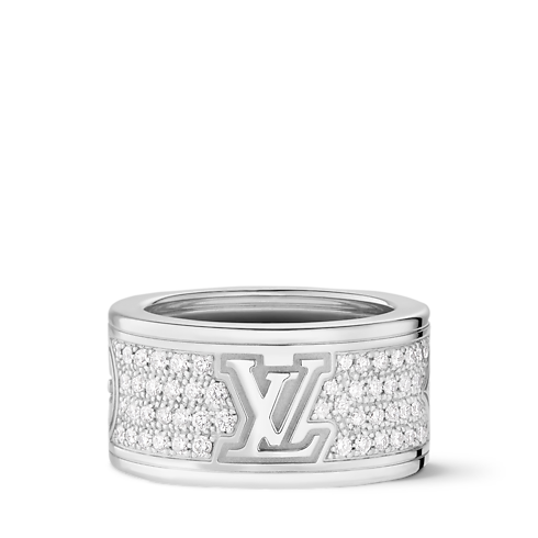Anillo grande Les Gastons Vuitton de oro blanco y diamantes Joyería Categorías Anillos | LOUIS VUITTON (Zoom de producto)