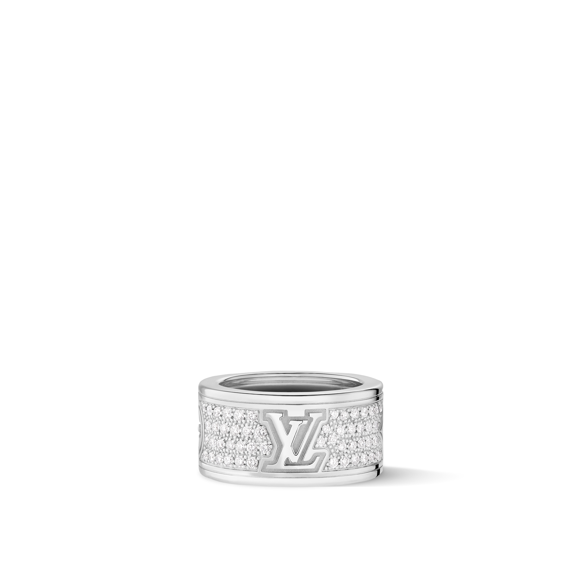Anillo grande Les Gastons Vuitton de oro blanco y diamantes  Joyería Categorías Anillos | LOUIS VUITTON (Zoom de producto)