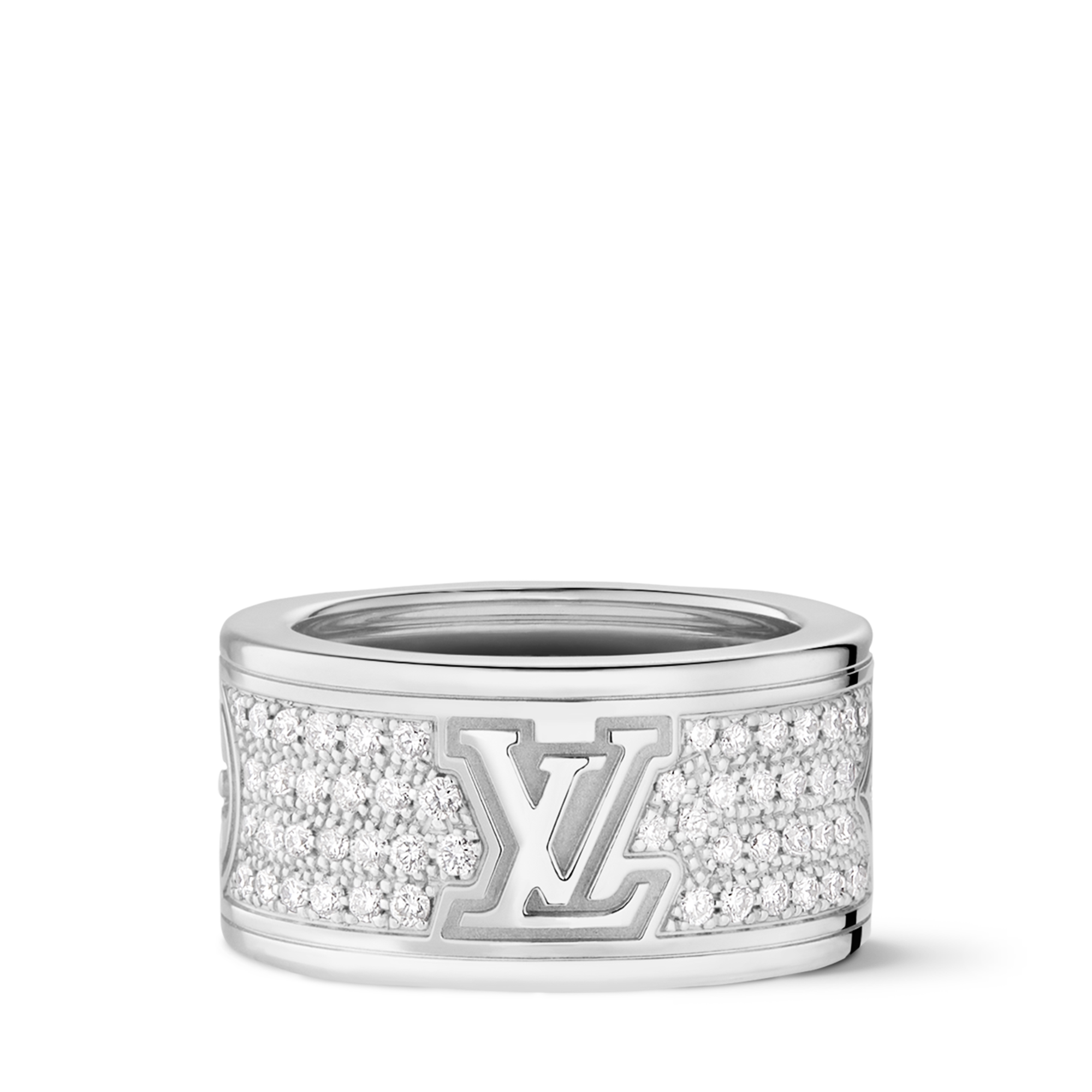 Anillo grande Les Gastons Vuitton de oro blanco y diamantes  Joyería Categorías Anillos | LOUIS VUITTON (Zoom de producto)