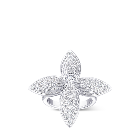 Anillo Idylle Blossom de oro blanco y diamantes Les Extraordinaires Joyería Anillos | LOUIS VUITTON (Zoom de producto)