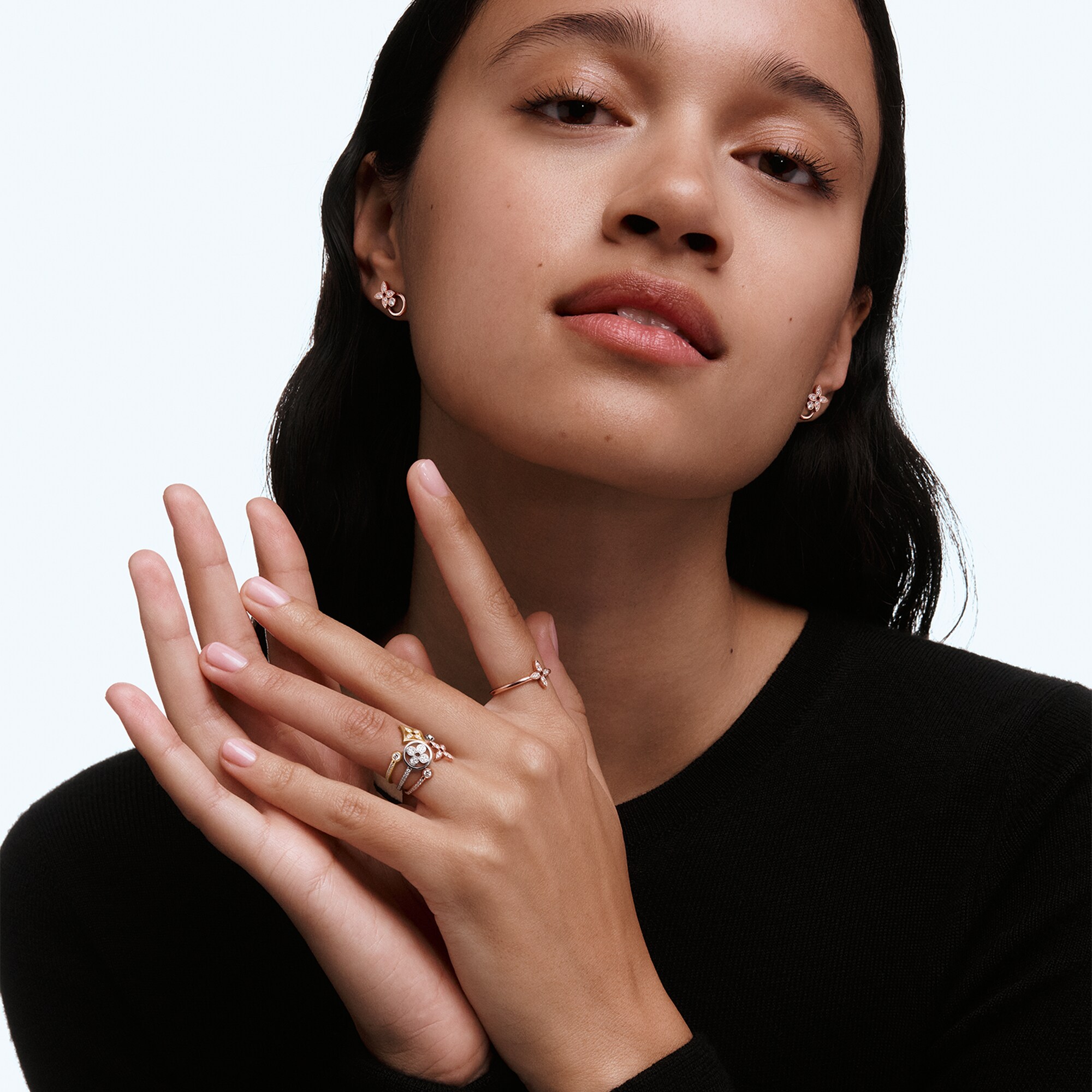 Anillo Idylle Blossom de oro rosa y diamantes  Joyería Categorías Anillos | LOUIS VUITTON (Zoom de producto)