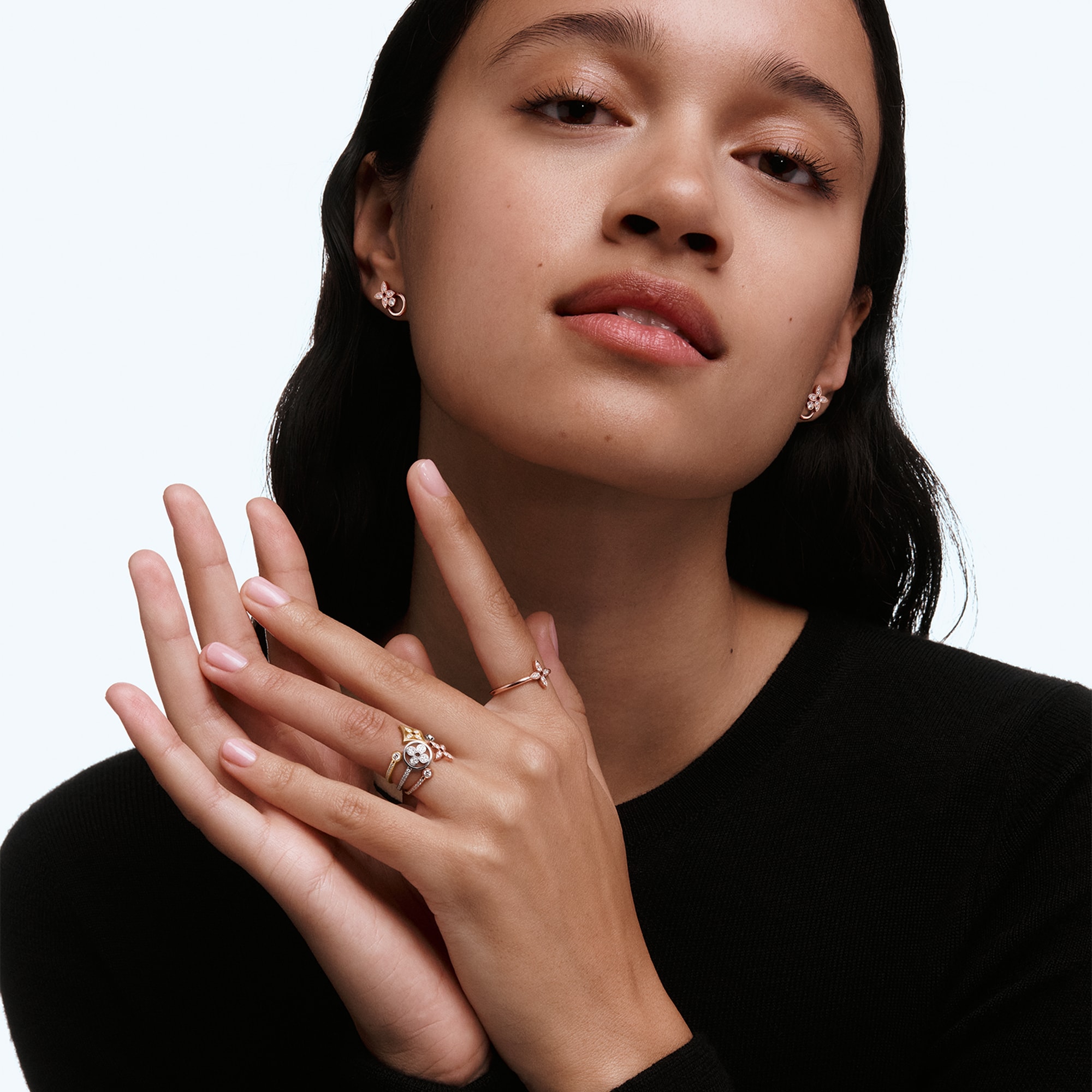 Anillo Idylle Blossom de oro rosa y diamantes  Joyería Categorías Anillos | LOUIS VUITTON (Zoom de producto)
