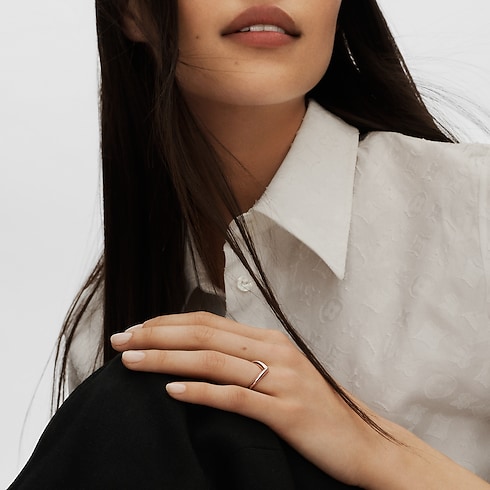 Anillo LV Diamonds V de oro rosa Joyería Categorías Wedding Bands | LOUIS VUITTON (Zoom de producto)