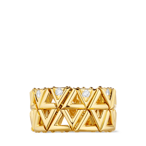 Anillo LV Volt Mesh de oro amarillo y diamantes Joyería Categorías Joyería | LOUIS VUITTON (Zoom de producto)