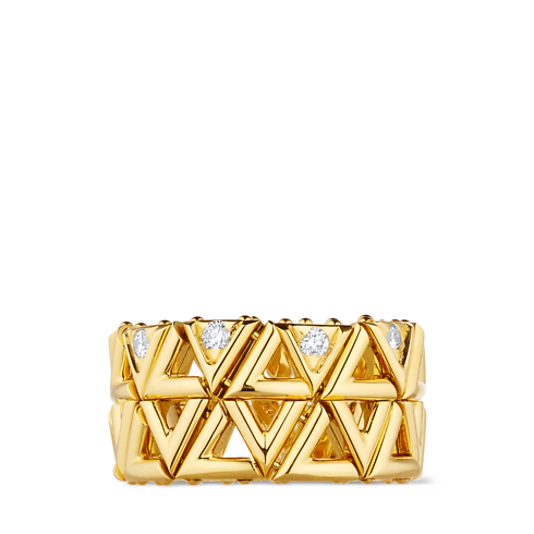 Anillo LV Volt Mesh de oro amarillo y diamantes Joyería Categorías Joyería | LOUIS VUITTON (Zoom de producto)