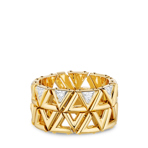 Anillo LV Volt Mesh de oro amarillo y diamantes Joyería Categorías Joyería | LOUIS VUITTON (Zoom de producto)
