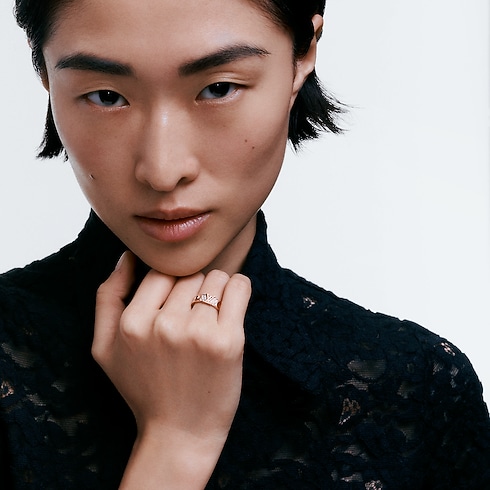 Anillo mediano Empreinte de oro rosa y diamantes Joyería Categorías Anillos | LOUIS VUITTON (Zoom de producto)