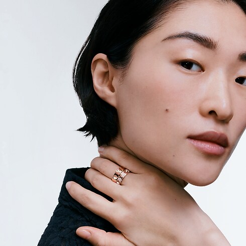 Anillo mediano Empreinte de oro rosa y diamantes Joyería Categorías Anillos | LOUIS VUITTON (Zoom de producto)