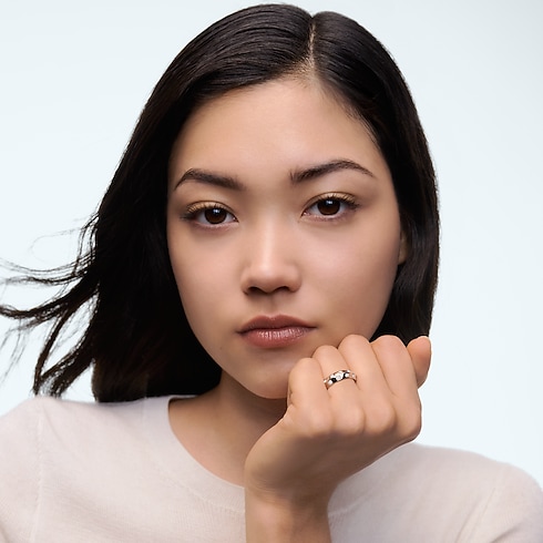 Anillo mediano Le Damier de Louis Vuitton de oro rosa y diamantes Joyería Categorías Anillos | LOUIS VUITTON (Zoom de producto)