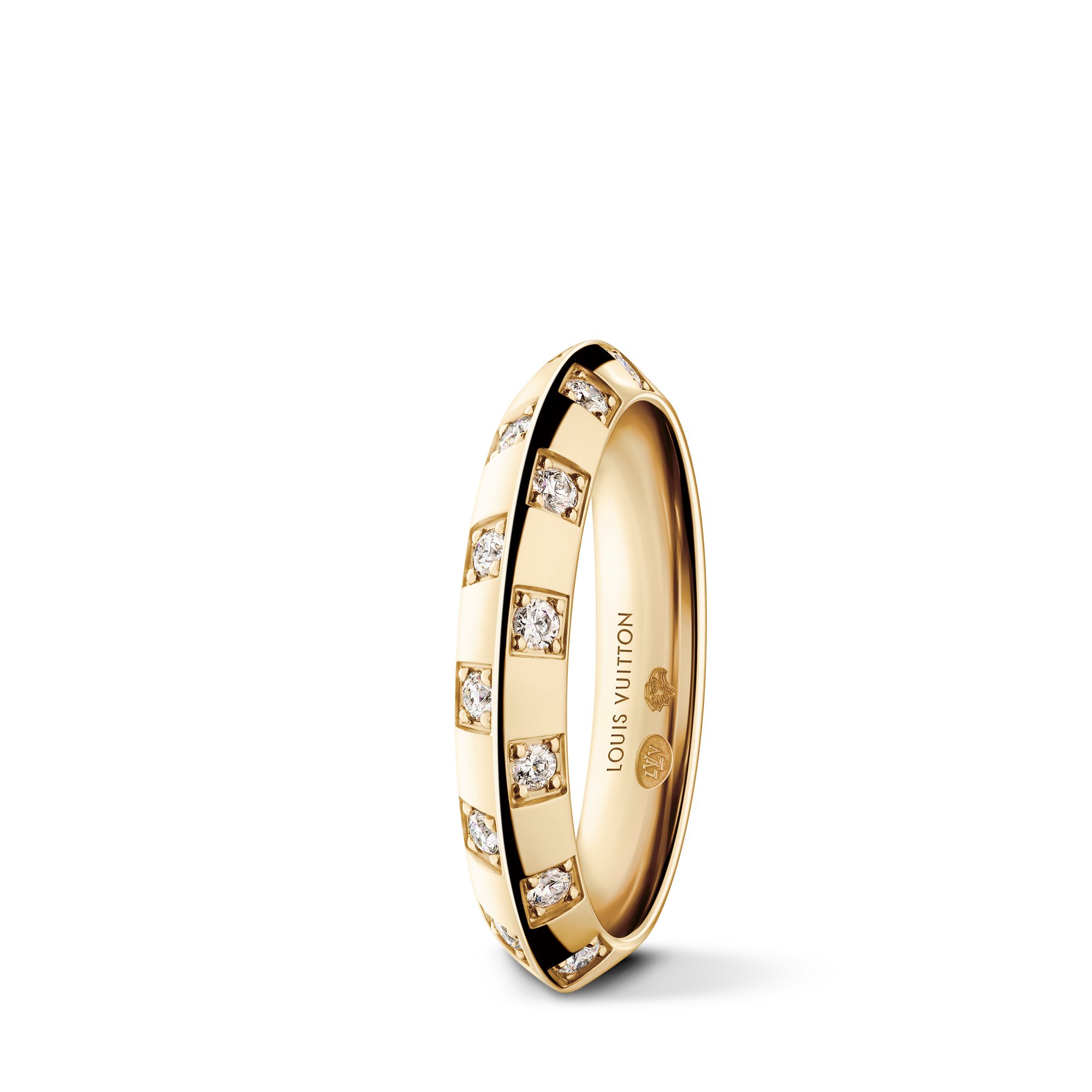 Anillo pequeño Le Damier de Louis Vuitton de oro amarillo y diamantes  Joyería Categorías Anillos | LOUIS VUITTON (Zoom de producto)