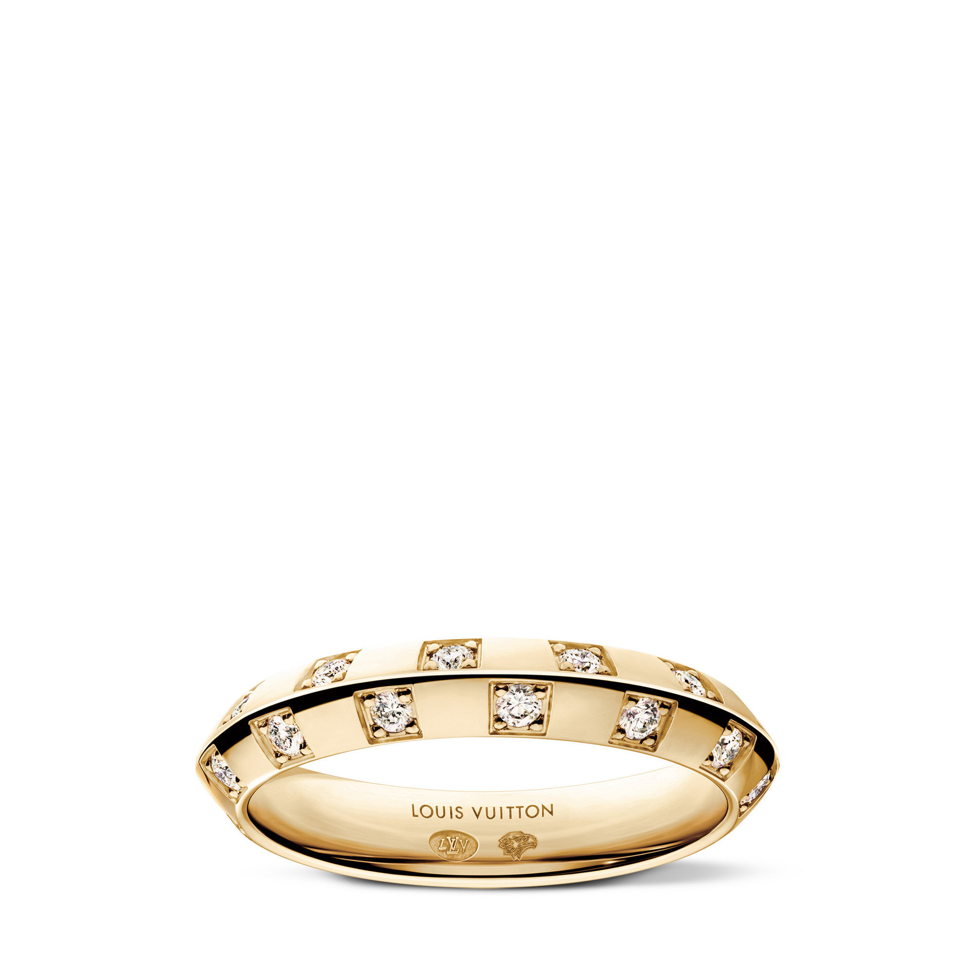 Anillo pequeño Le Damier de Louis Vuitton de oro amarillo y diamantes  Joyería Categorías Anillos | LOUIS VUITTON (Zoom de producto)