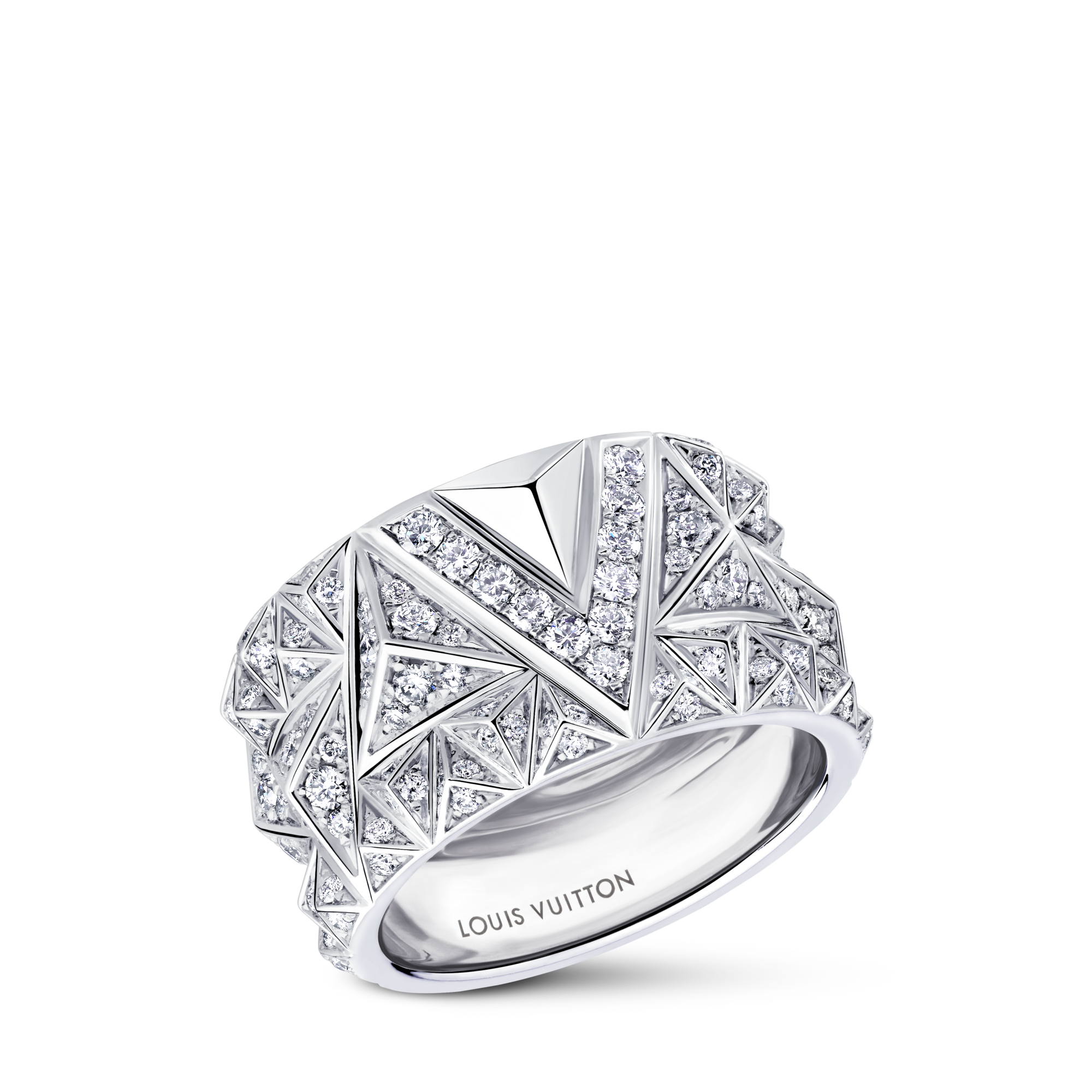 Anillo Pure V de oro blanco y diamantes  Joyería Categorías Anillos | LOUIS VUITTON (Zoom de producto)