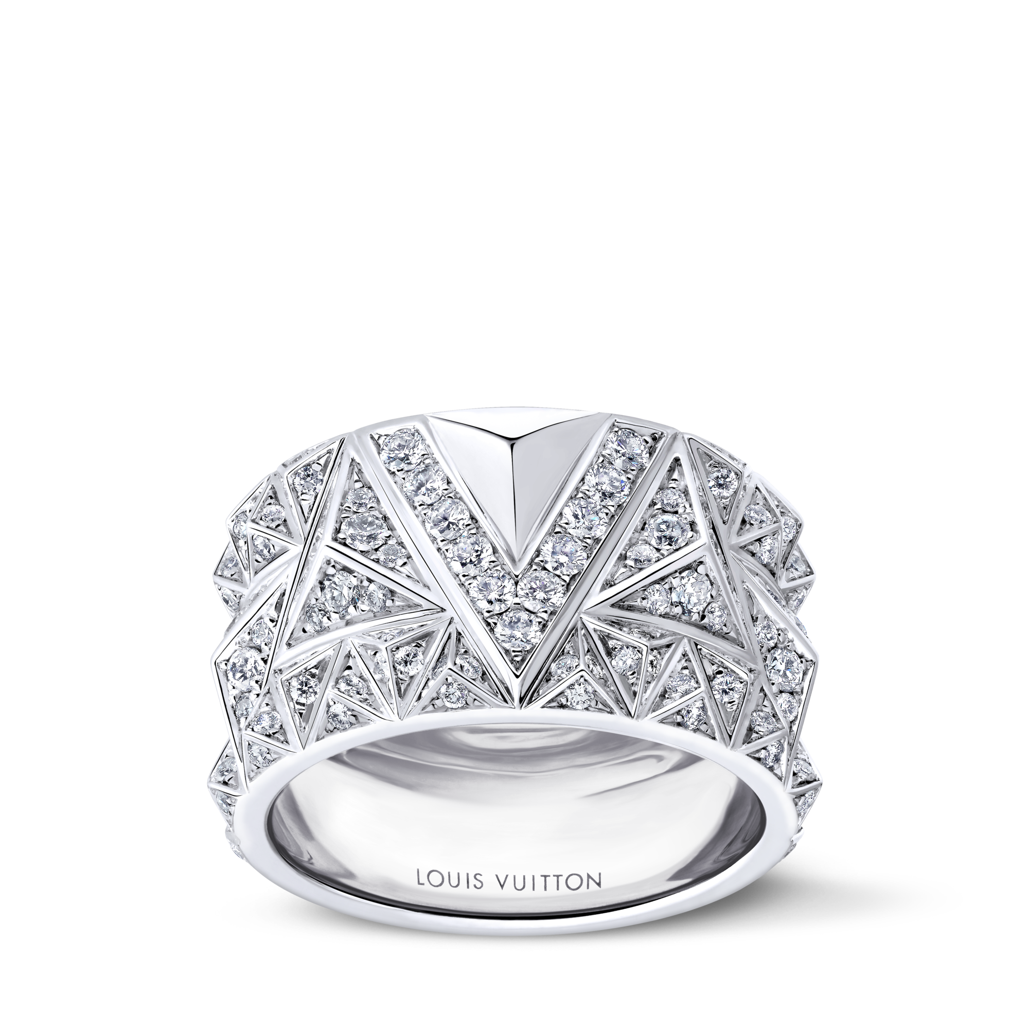 Anillo Pure V de oro blanco y diamantes  Joyería Categorías Anillos | LOUIS VUITTON (Zoom de producto)