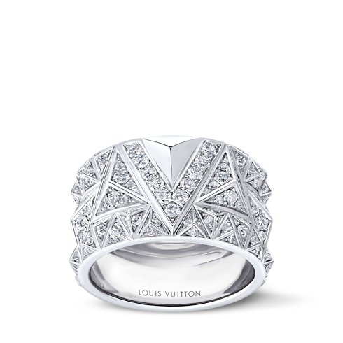 Anillo Pure V de oro blanco y diamantes Joyería Categorías Anillos | LOUIS VUITTON (Zoom de producto)