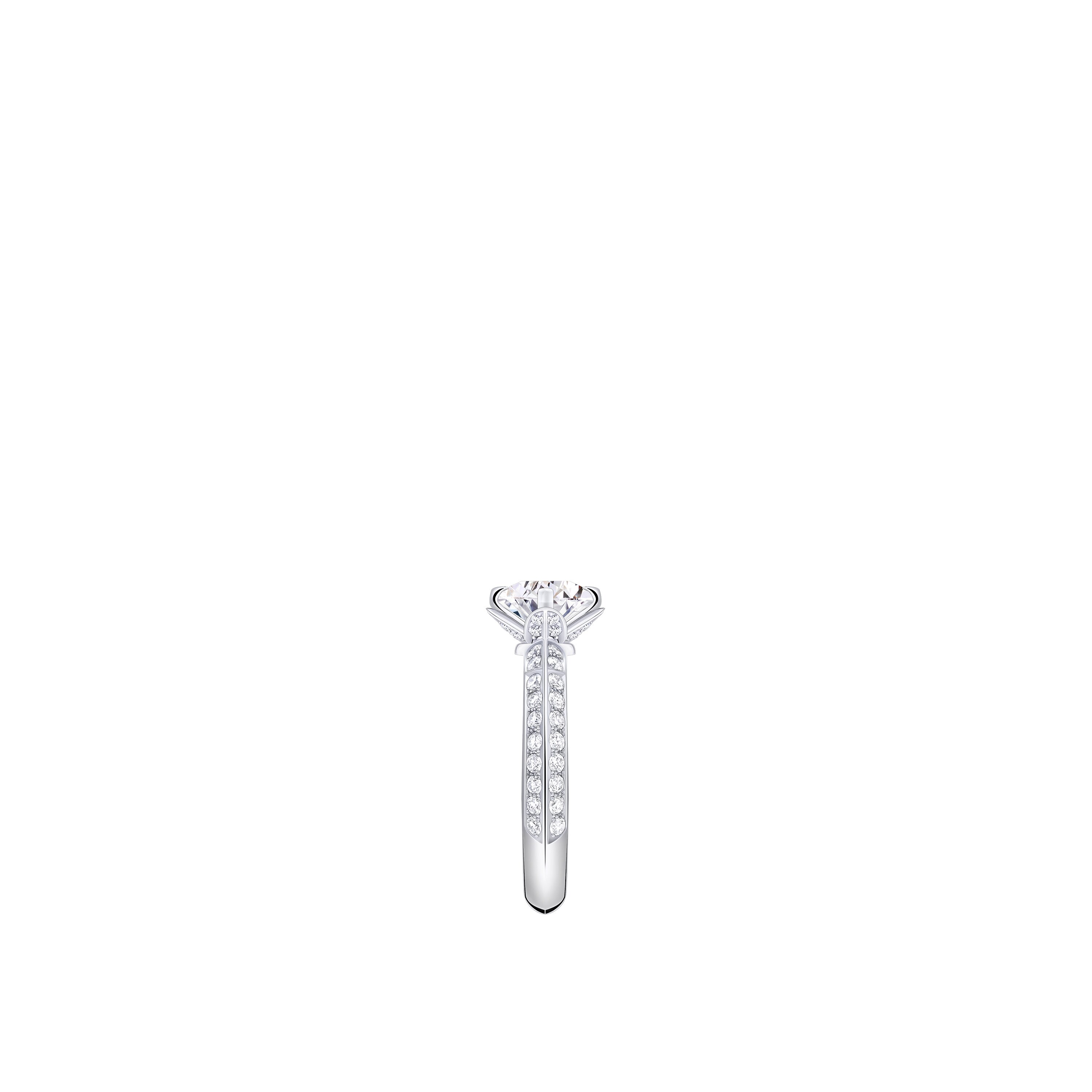 Anillo solitario con pavé LV Diamonds, talla brillante  Joyería Colecciones LV Diamonds | LOUIS VUITTON (Zoom de producto)