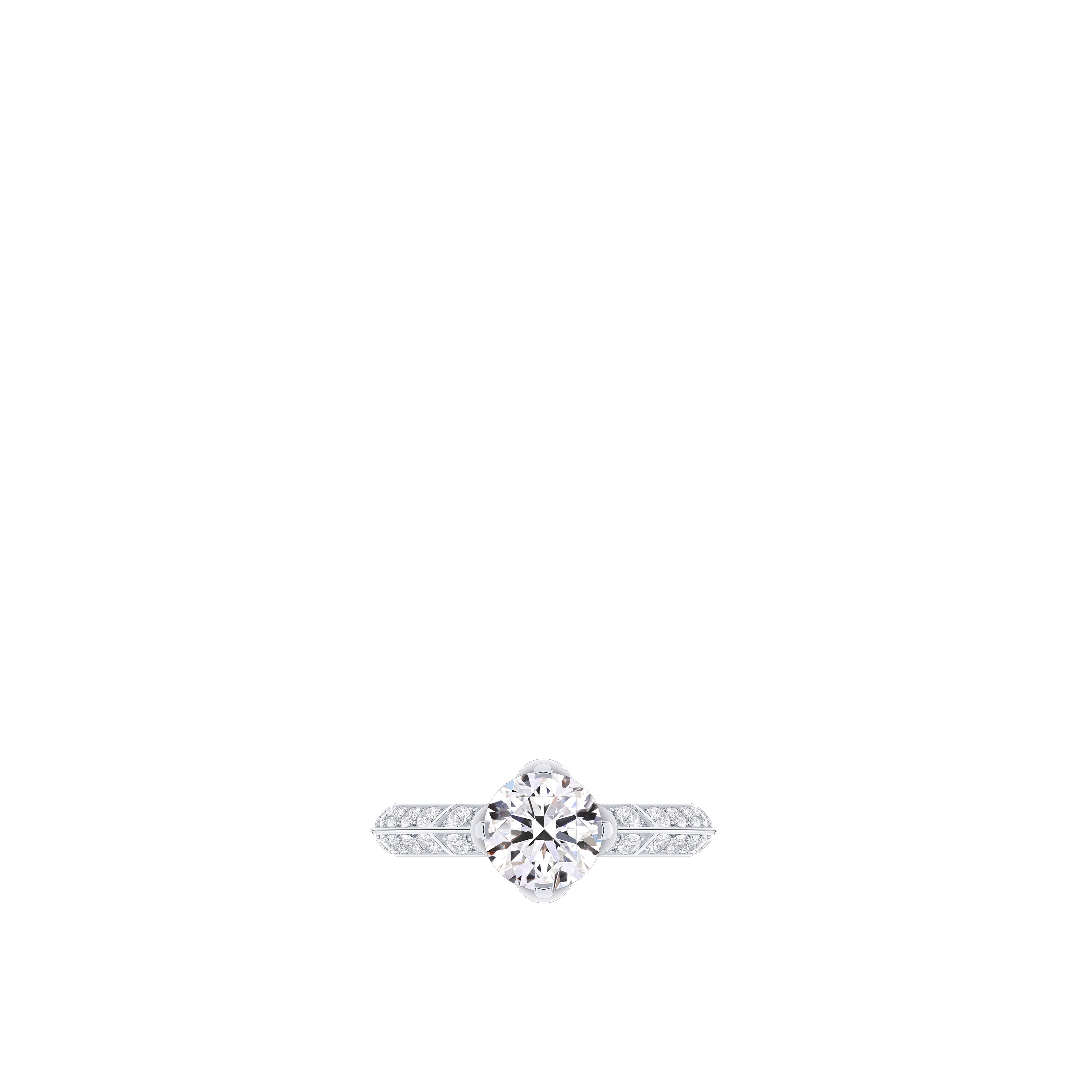 Anillo solitario con pavé LV Diamonds, talla brillante  Joyería Colecciones LV Diamonds | LOUIS VUITTON (Zoom de producto)