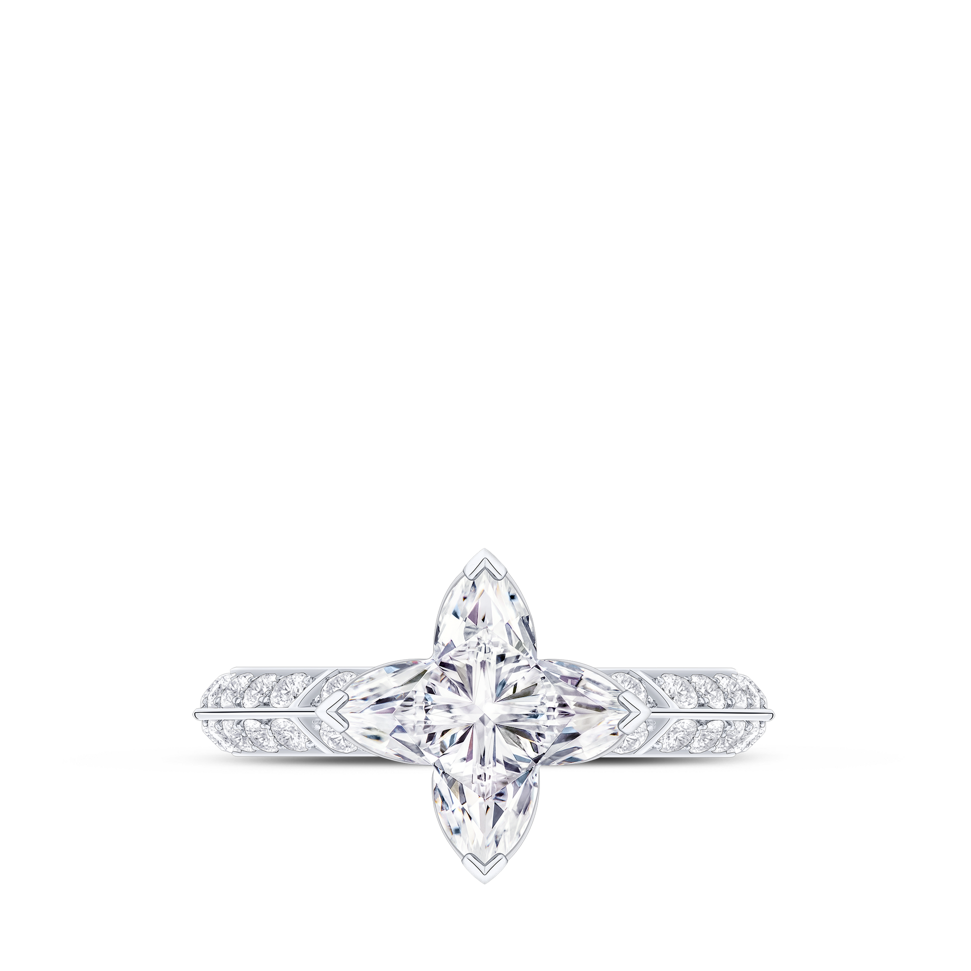 Anillo solitario con pavé LV Diamonds, talla LV Monogram Star  Joyería Colecciones LV Diamonds | LOUIS VUITTON (Zoom de producto)