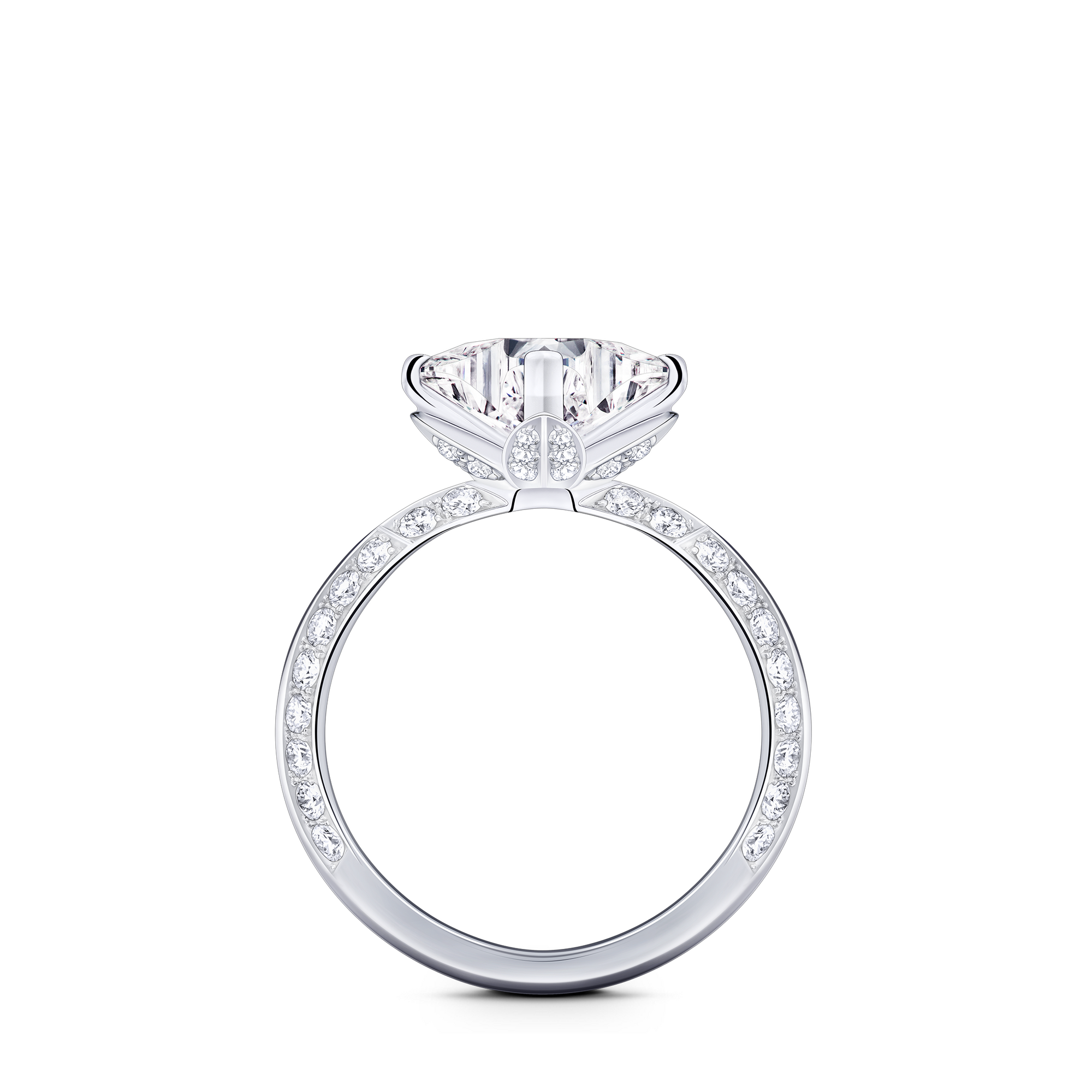 Anillo solitario con pavé LV Diamonds, talla LV Monogram Star  Joyería Colecciones LV Diamonds | LOUIS VUITTON (Zoom de producto)