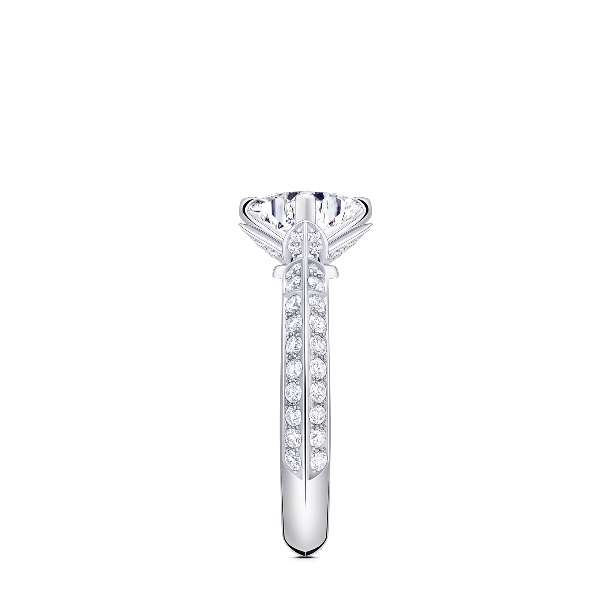 Anillo solitario con pavé LV Diamonds, talla LV Monogram Star  Joyería Colecciones LV Diamonds | LOUIS VUITTON (Zoom de producto)