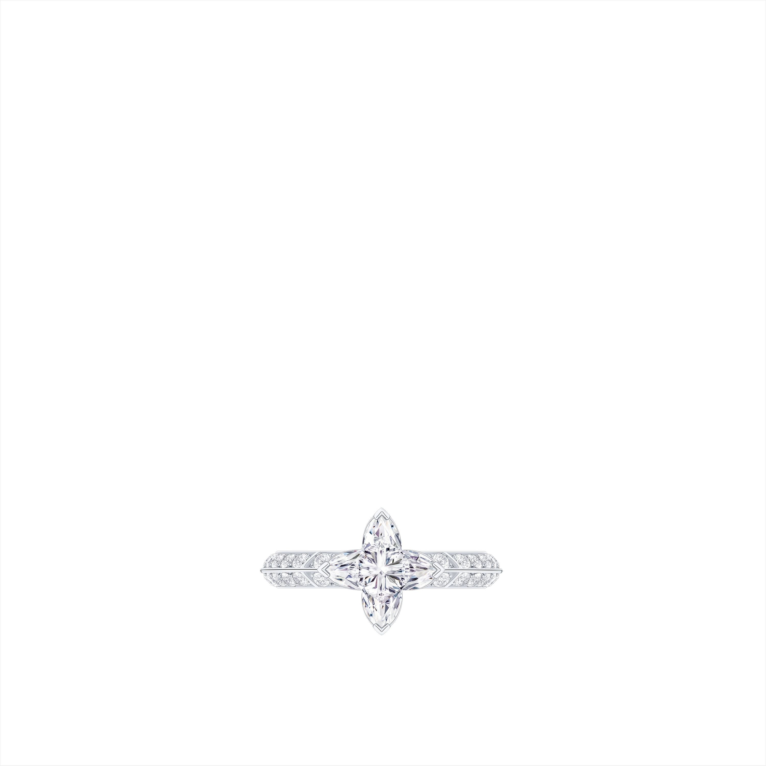 Anillo solitario con pavé LV Diamonds, talla LV Monogram Star  Joyería Colecciones LV Diamonds | LOUIS VUITTON (Zoom de producto)