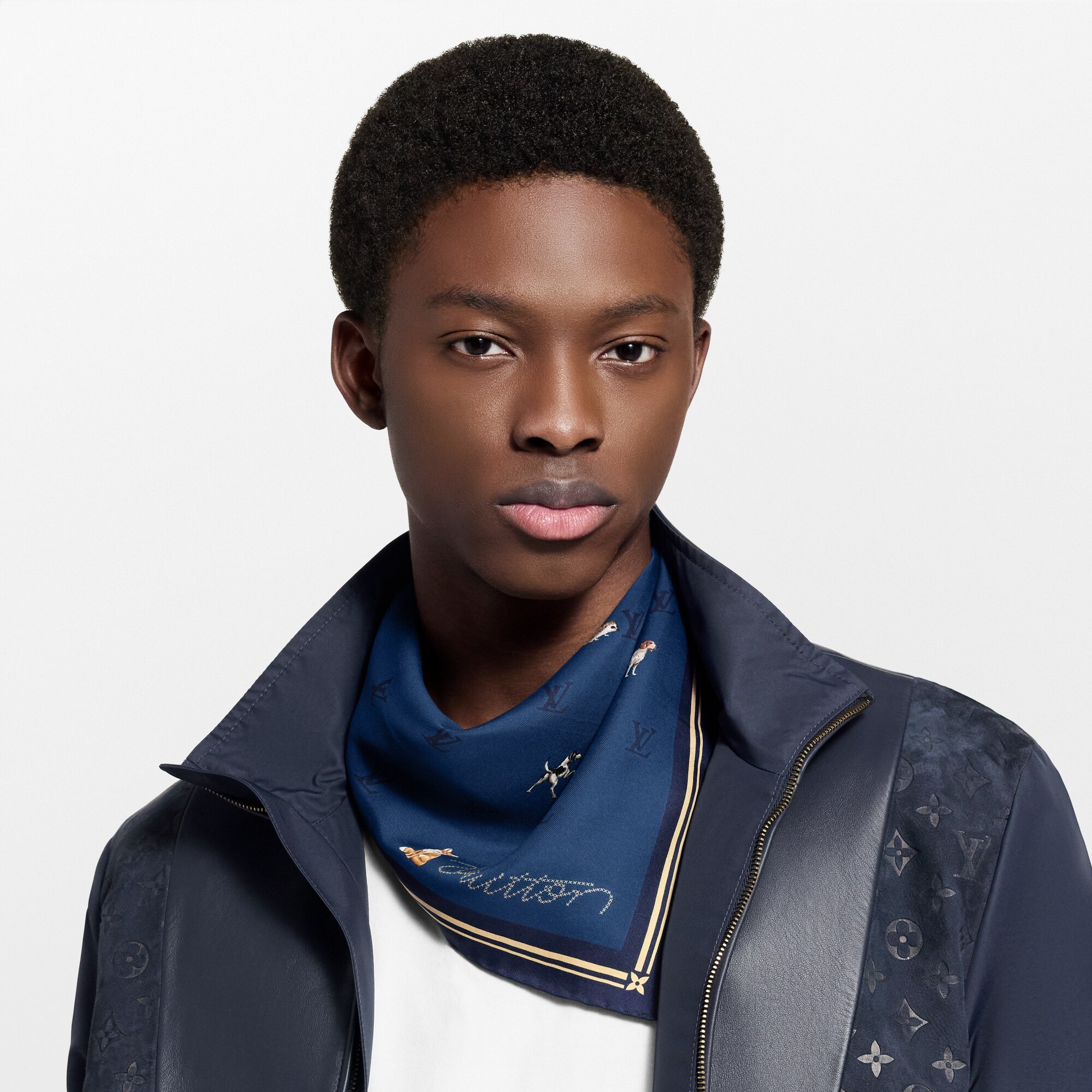 Bandana Animal Blason S00 Hombre Accesorios Seda y bandanas | LOUIS VUITTON (Zoom de producto)