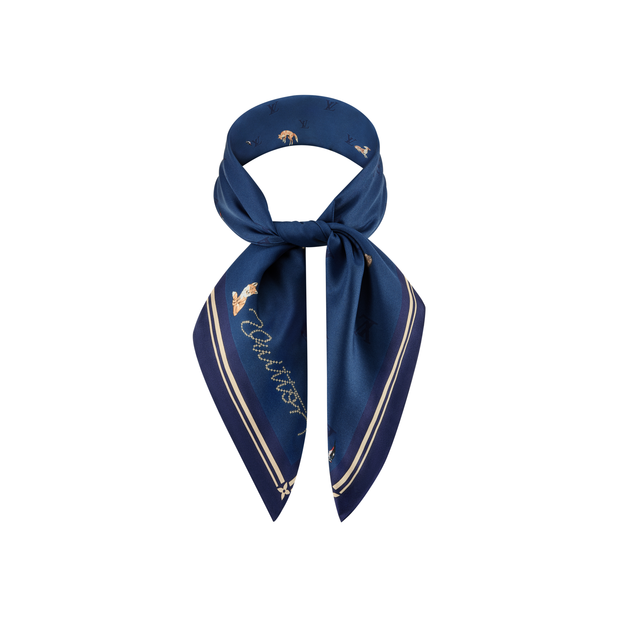 Bandana Animal Blason S00 Hombre Accesorios Seda y bandanas | LOUIS VUITTON (Zoom de producto)