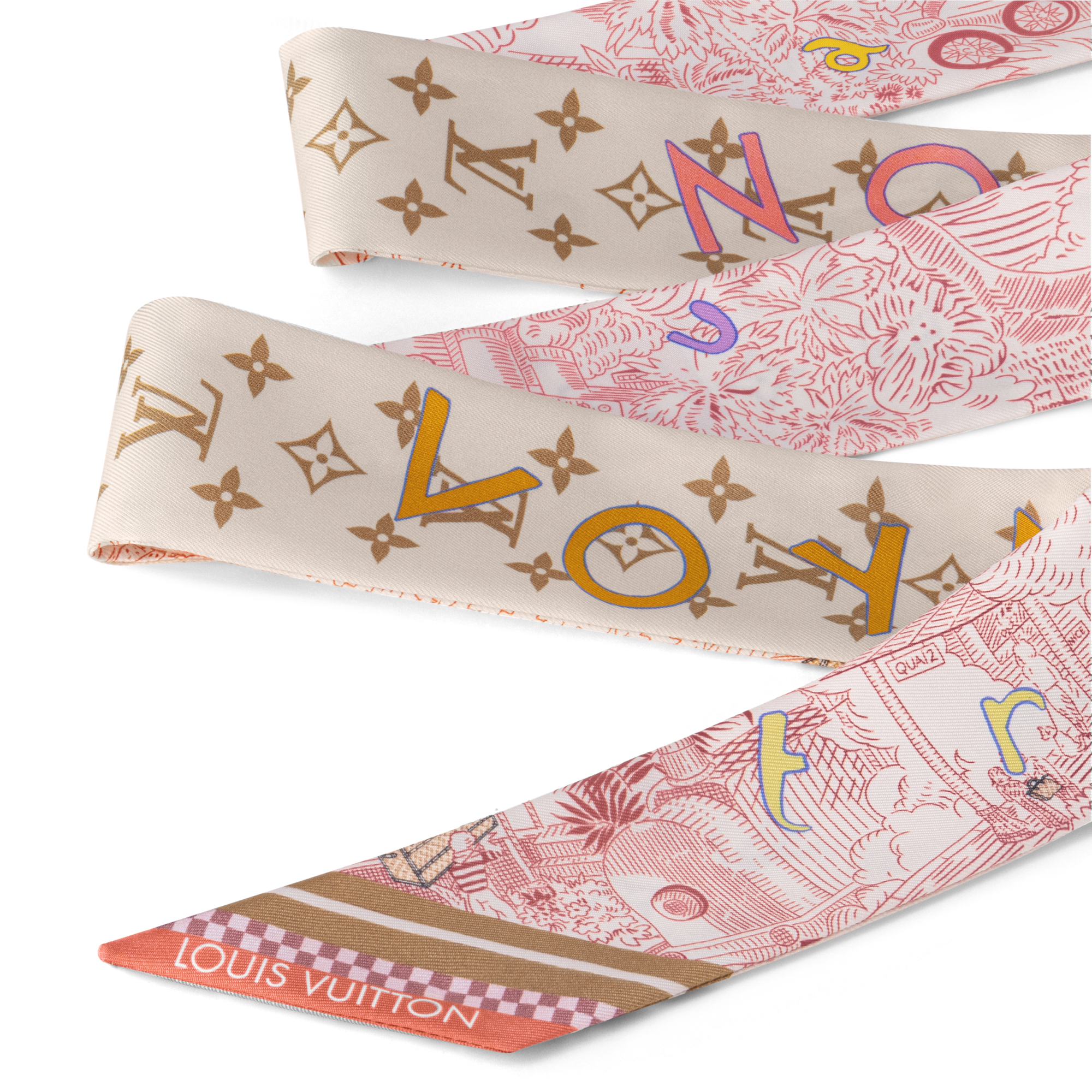 Bandana Bon Voyage BB S00 Mujer Accesorios Pañuelos de seda y bandanas | LOUIS VUITTON (Zoom de producto)