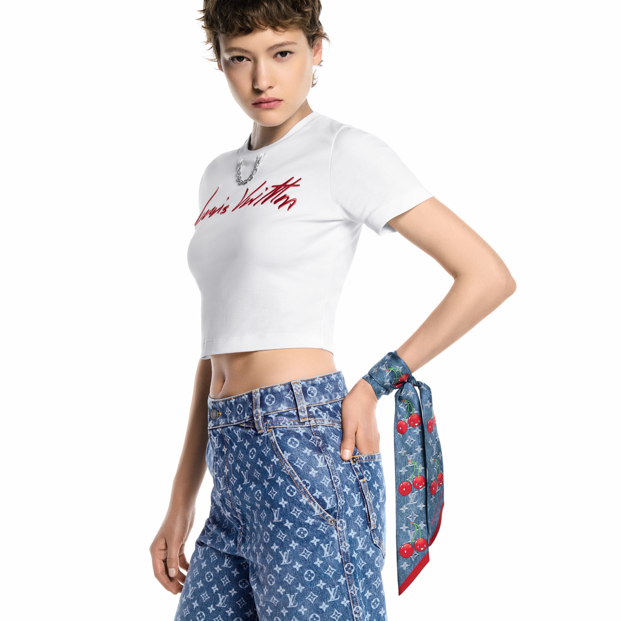 Bandana Denim Cerise LV x TM S00 Mujer Accesorios Pañuelos de seda y bandanas | LOUIS VUITTON (Zoom de producto)