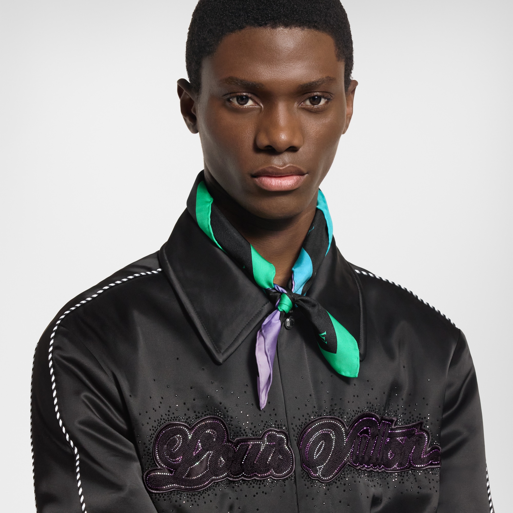 Bandana LV Blason Shading S00 Hombre Accesorios Seda y bandanas | LOUIS VUITTON (Zoom de producto)