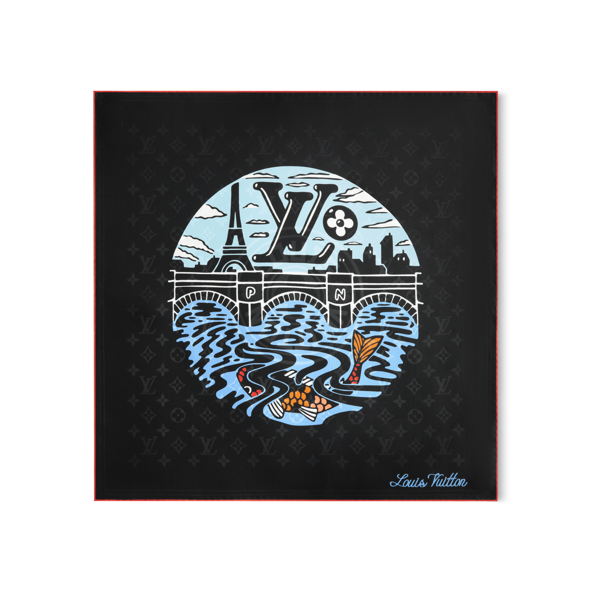 Bandana LV City Stamp S00 Hombre Accesorios Seda y bandanas | LOUIS VUITTON (Zoom de producto)