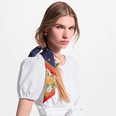 Bandana LV En Fleurs BB S00 Mujer Accesorios Pañuelos de seda y bandanas | LOUIS VUITTON (Zoom de producto)