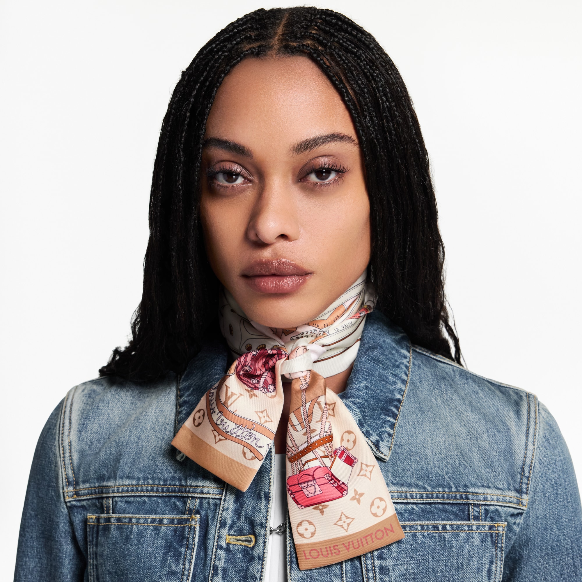Bandana LV Journey S00 Mujer Accesorios Pañuelos de seda y bandanas | LOUIS VUITTON (Zoom de producto)
